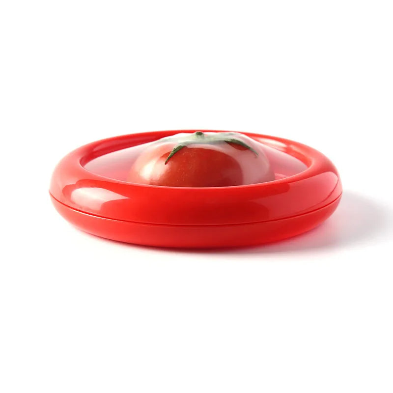 Avocado Saver and Tomato Holder - Set of 4 Reusable Storage Containers for Fridge - Ideal for Garlic, Onions, Lemons, and Potatoes