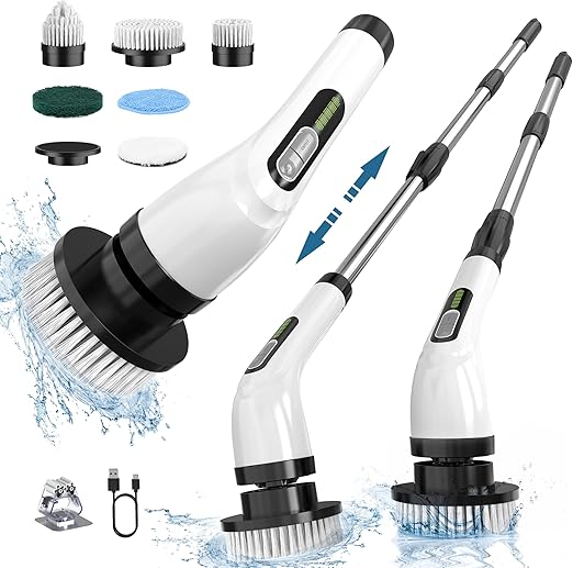 Electric Spin Scrubber Brush Great For Bathroom Cleaning