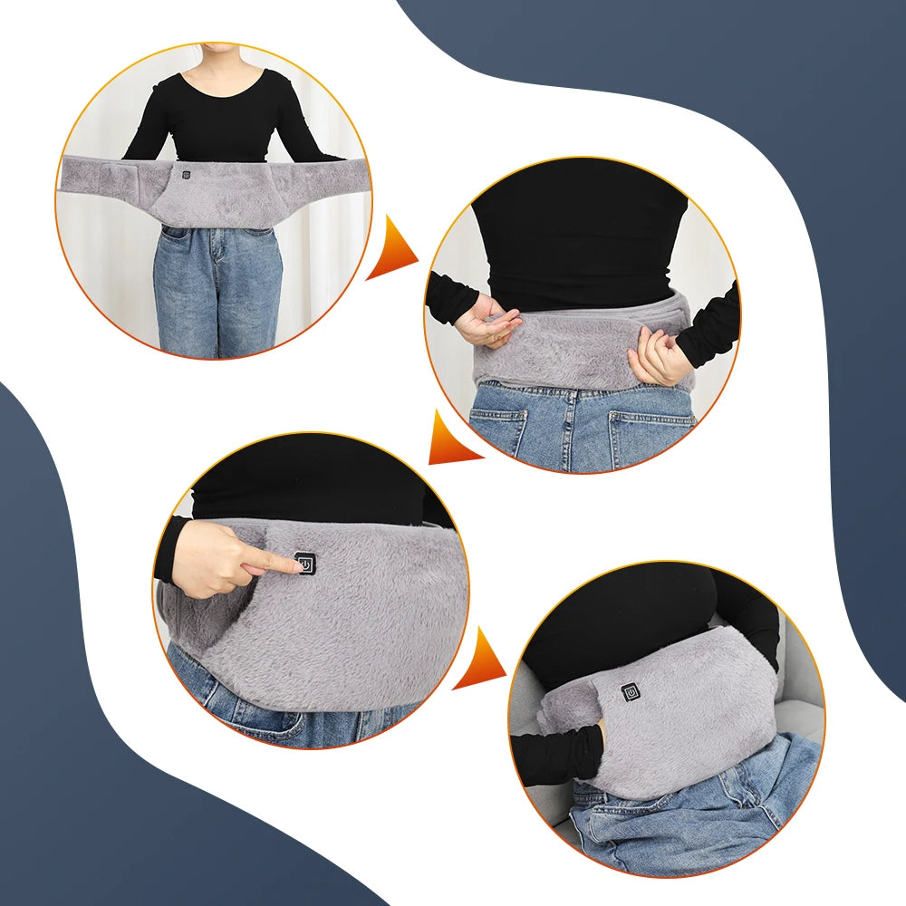 2-in-1 Electric Heating Waist Belt & Hand Warmer Great for Aches and Pains