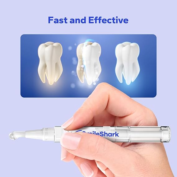 Teeth Whitening Pen (4 Count), No Sensitivity Teeth Whitening Gel, Effective Teeth Whitener, Travel-Friendly Tooth Whitening Pen, Carbamide Peroxide Tooth Bleaching Gel for Adults