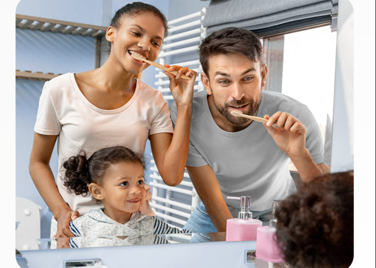 40 Count (Two 20 ct. packs) Bamboo Toothbrushes (20 Soft + 20 Medium), Natural Wood Toothbrushes Bulk, Eco-Friendly, BPA Free, Biodegradable & Compostable Charcoal Wooden - Reusable Toothbrushes