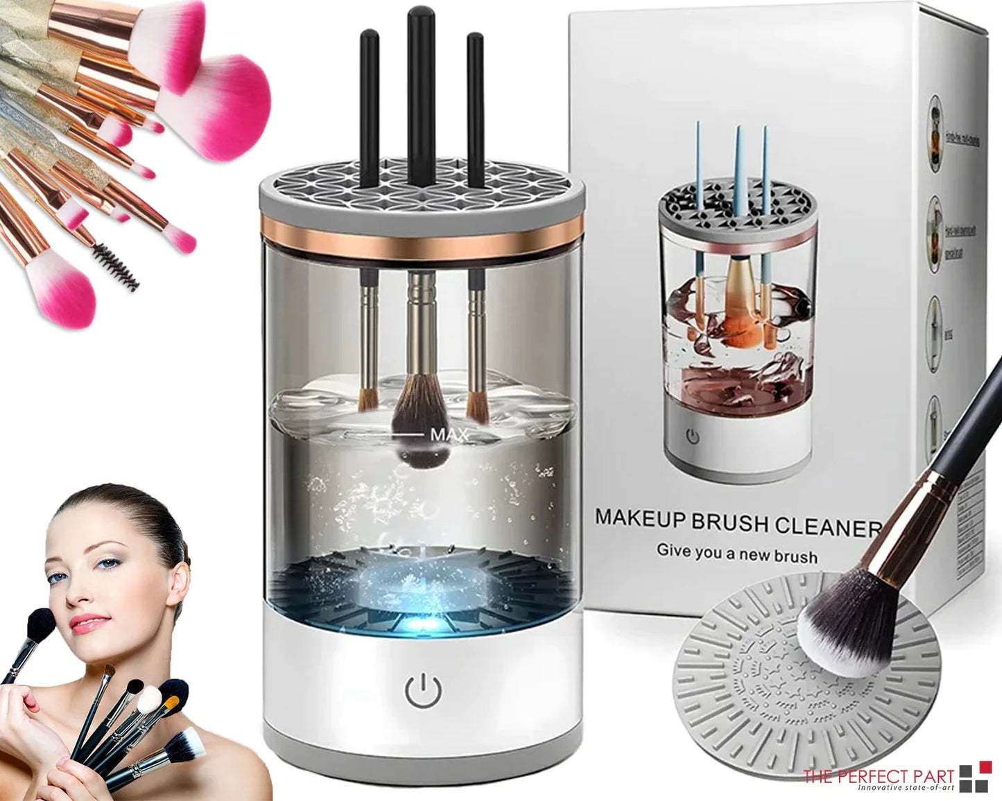 Automatic Makeup Brush Cleaner