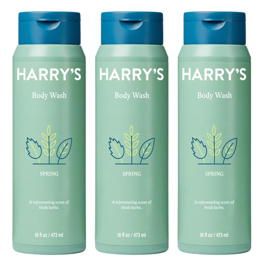 Harry's Men's Body Wash Shower Gel - Spring, 16 Fl Oz (Pack of 3) 16 Fl Oz (Pack of 3)