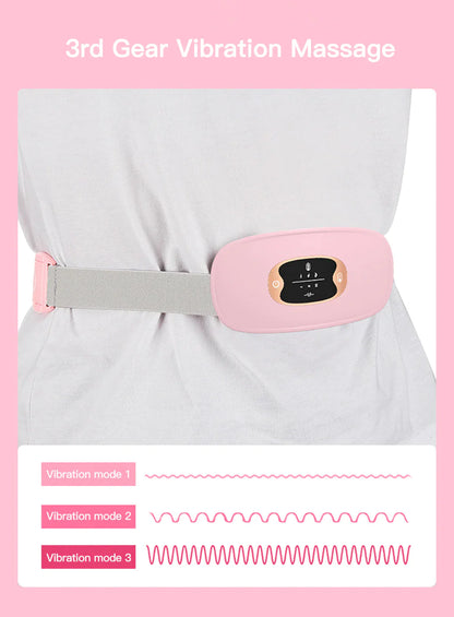 Electric Heating Vibration Pad Belt For Cramps/Menstrual Pain Relief