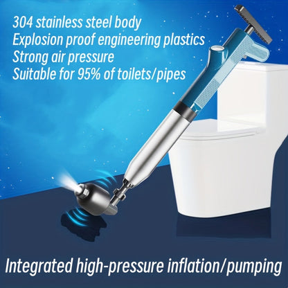 Highpressure Stainless Steel Plunger Set for Efficient Toilet Dredging