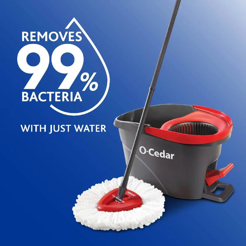 O-Cedar EasyWring Microfiber Spin Mop and Bucket Cleaning System