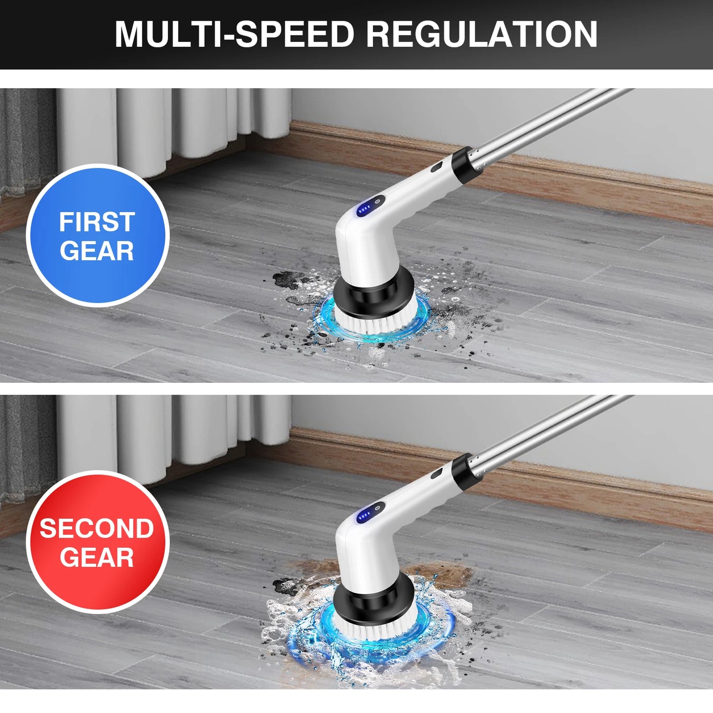 Multi-functional Spin Scrubber Rotary Cleaning Brush