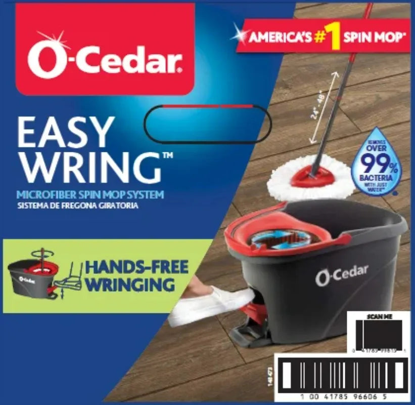 O-Cedar EasyWring Microfiber Spin Mop and Bucket Cleaning System