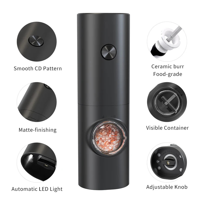 Electric Salt and Pepper Grinder Set