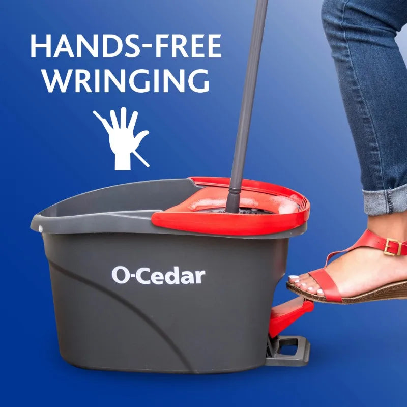 O-Cedar EasyWring Microfiber Spin Mop and Bucket Cleaning System