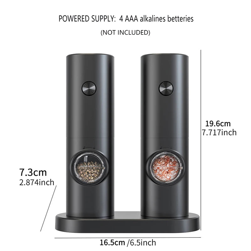 Electric Salt and Pepper Grinder Set