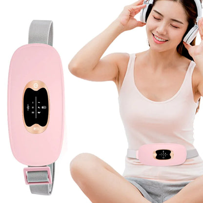 Electric Heating Vibration Pad Belt For Cramps/Menstrual Pain Relief