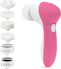 Electric Facial Spin Cleansing Brush Scrubber (Men/Women) with 6 Brush Heads for Deep Cleansing, Gentle Exfoliating, Removing Blackhead, Massaging